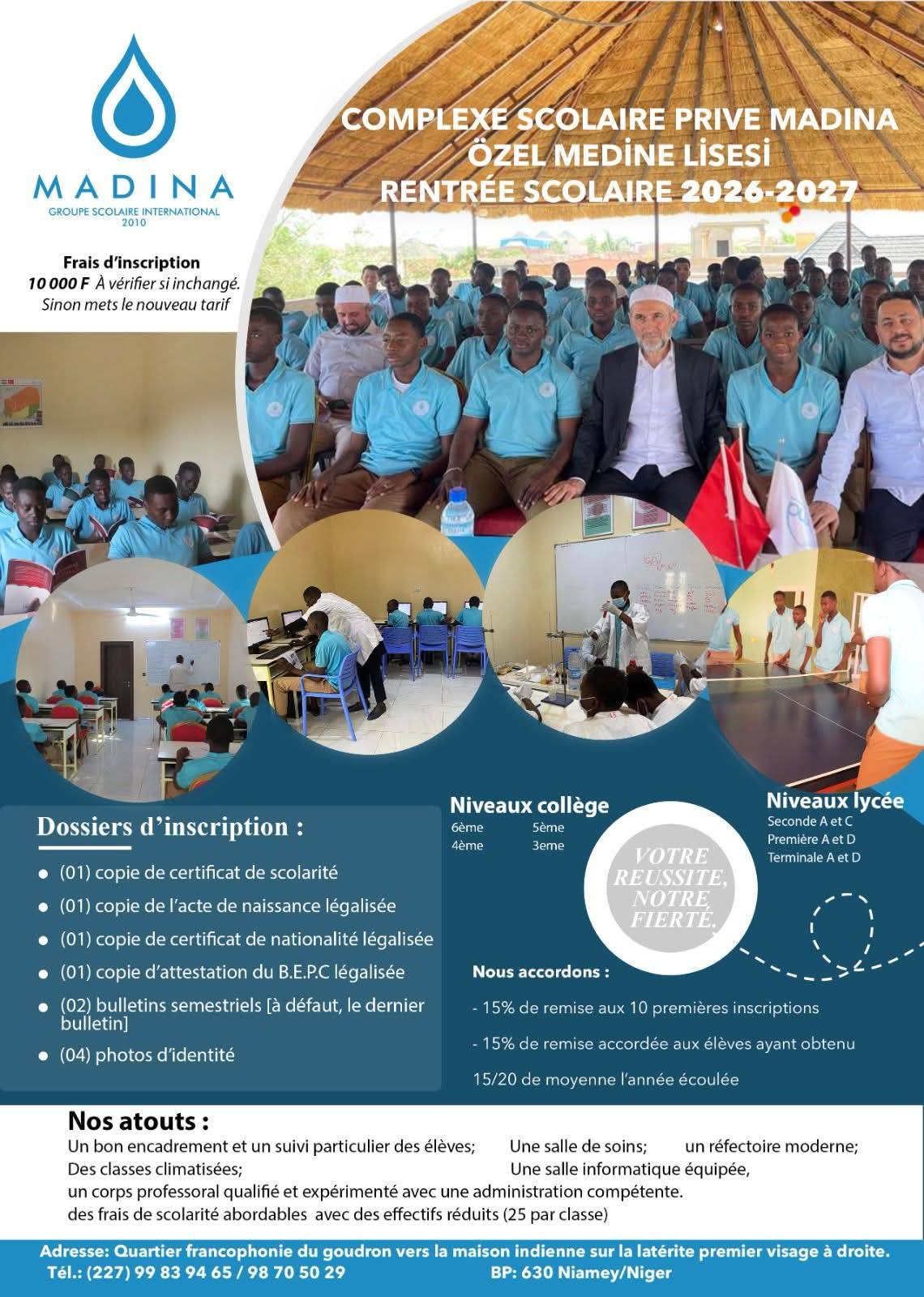 Rentrée scolaire 2026-2027